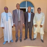 Visite du Président de l'Université Privée, Ahmed Baba, M. Ousmane Drame et le SG, Dr Cheick Dembele, Mardi, 26 Janvier 2021