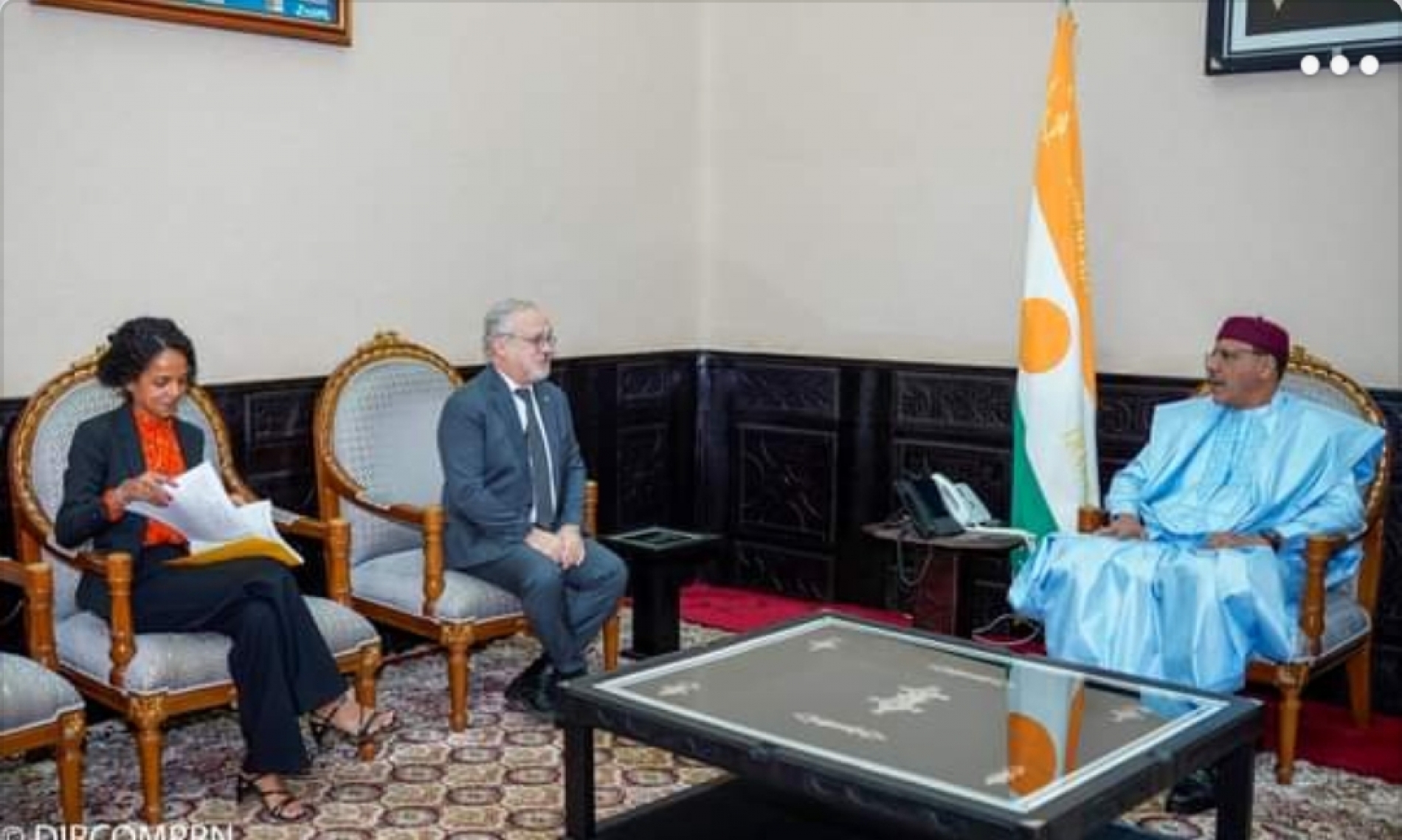 A la Présidence de la République : Le Chef de l’Etat reçoit l’ambassadeur de France et la cheffe de la Coopération Suisse au Niger