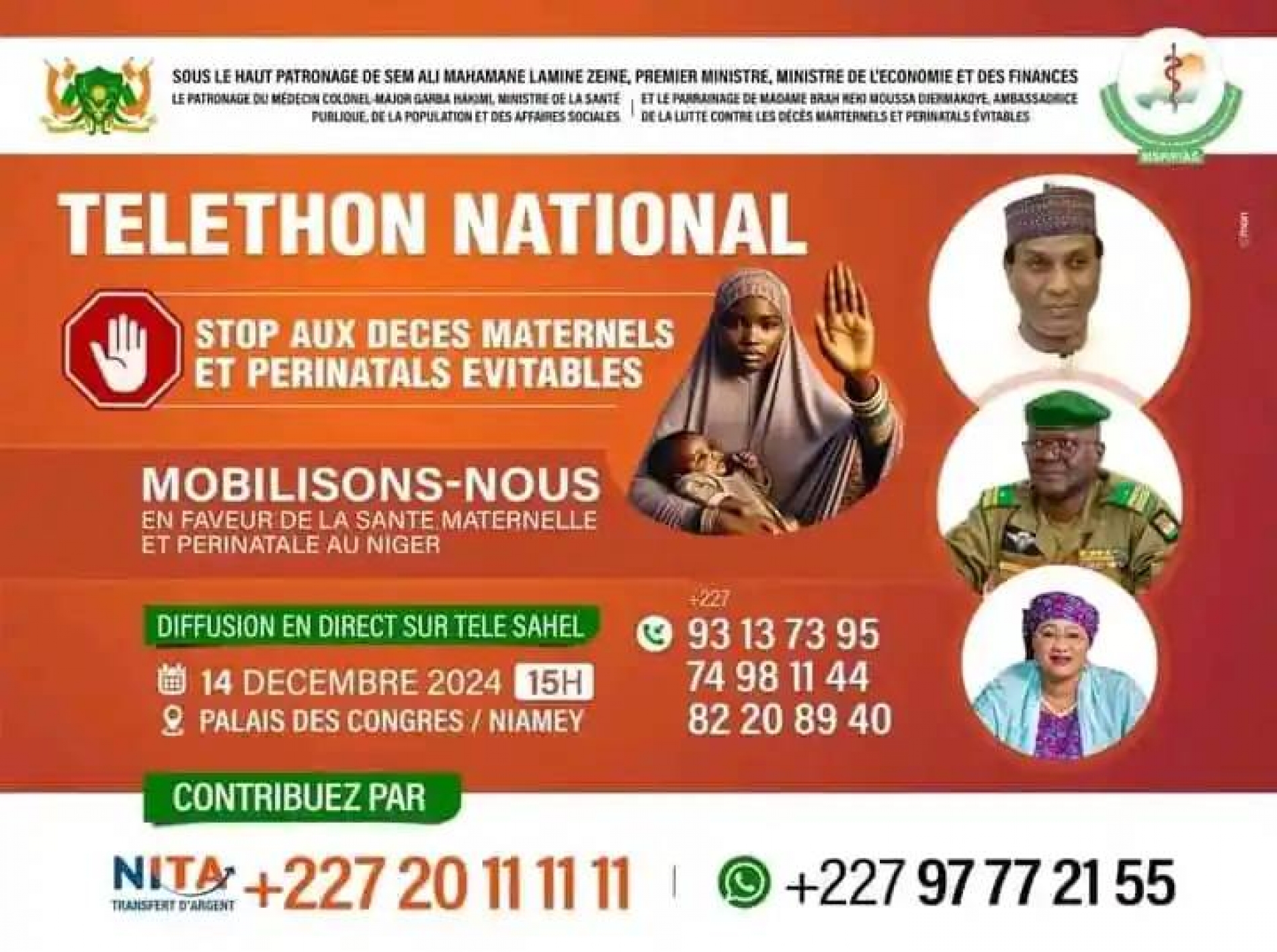 Téléthon national pour réduire les décès maternels et périnatals au Niger : 880 millions de FCFA collectés